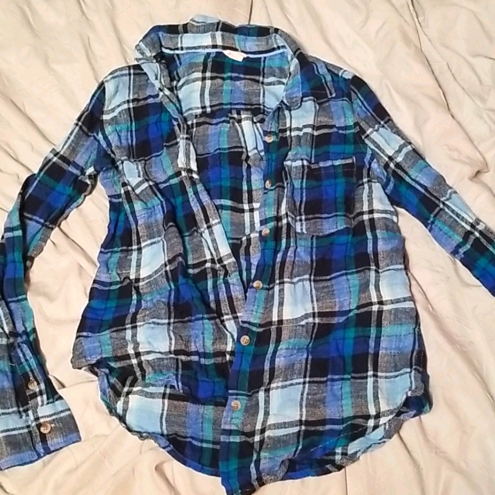 Womens Aéropostle Blue Flannel